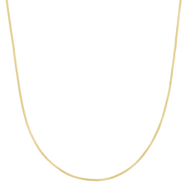 14K Yellow Gold 1.3mm Popcorn 18 Chain with Lobster Clasp